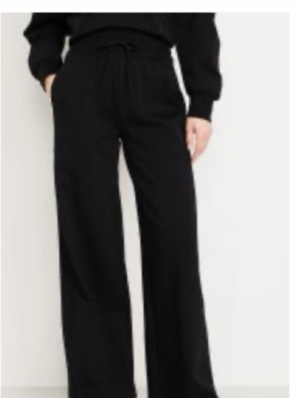Old Navy Black Wide-Leg Drawstring Pants